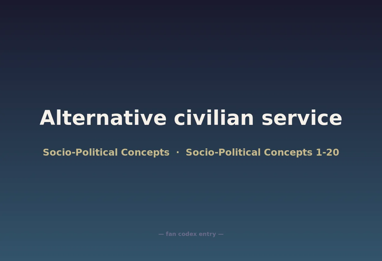 Alternative civilian service